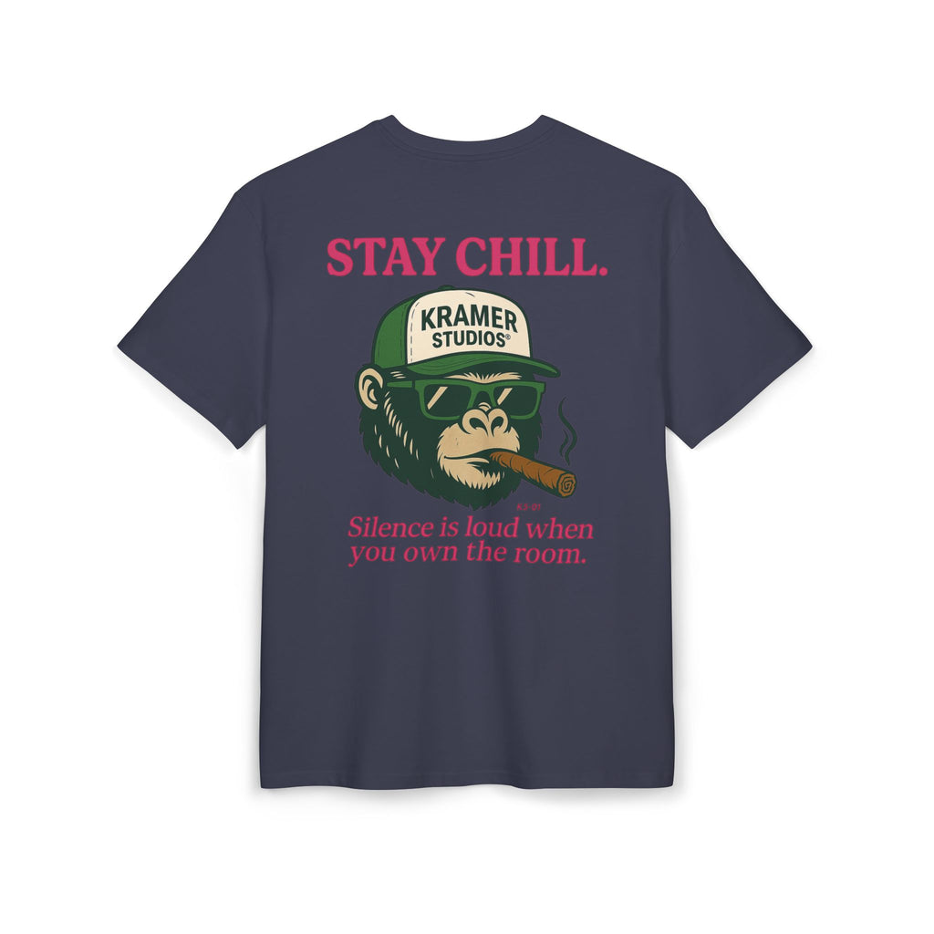 Camiseta navy con flow de despacho.