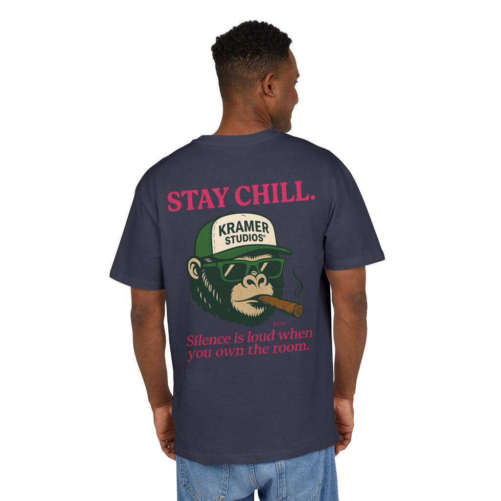 Camiseta navy con flow de despacho.