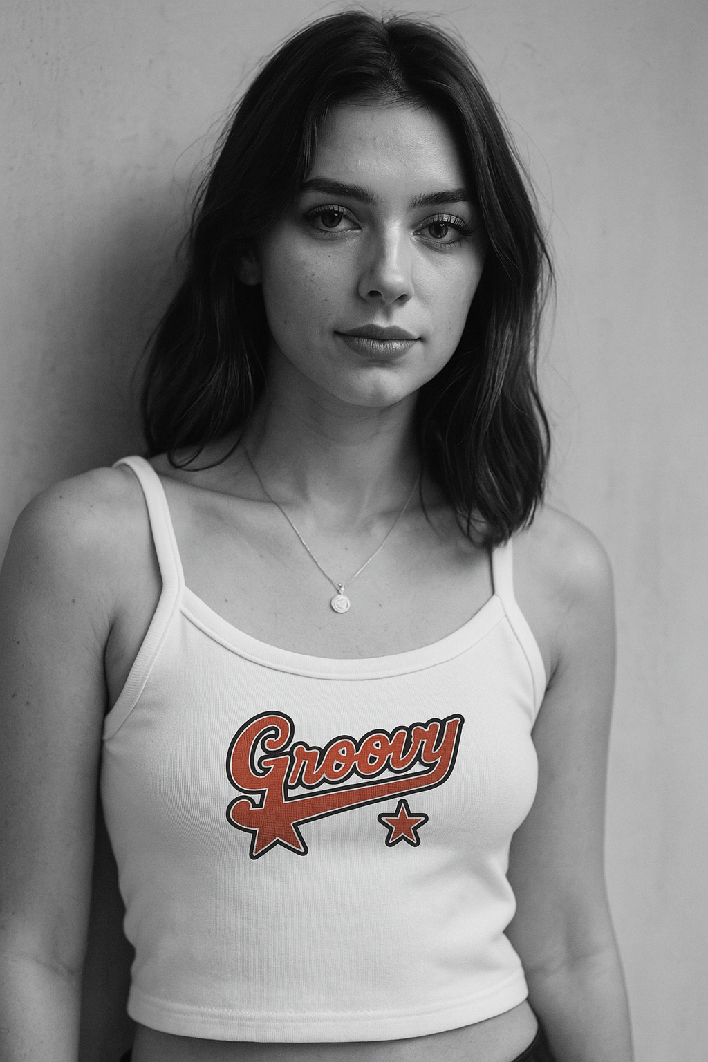 Camiseta de tirantes de canalé para mujer