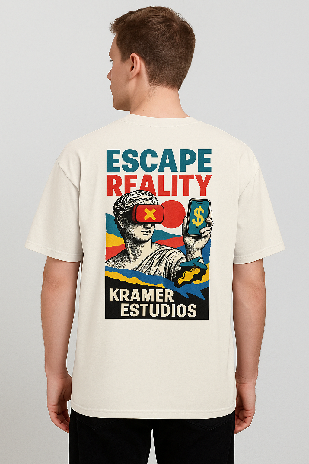 Camiseta oversize con efecto desgastado